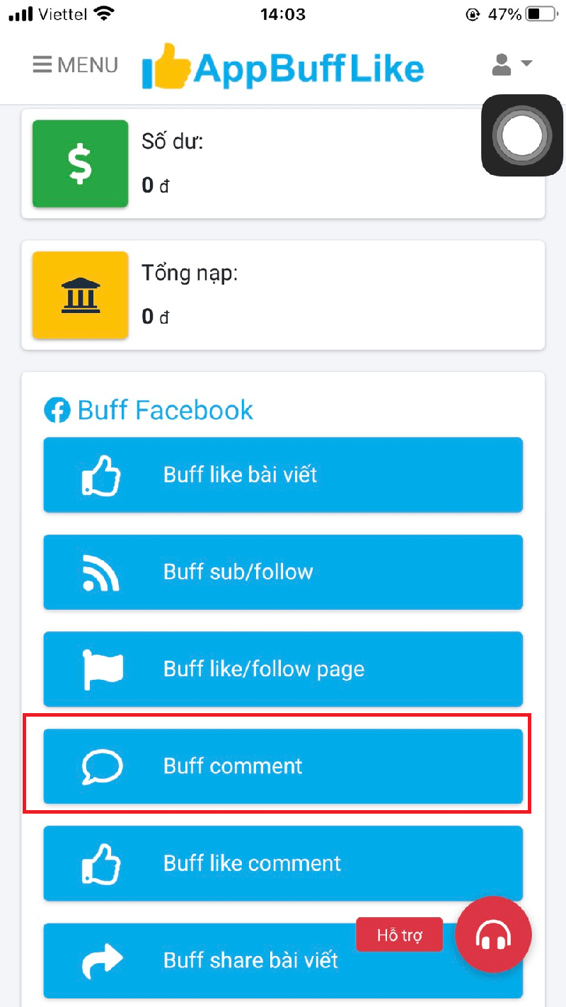 Dịch vụ Buff comment Facebook